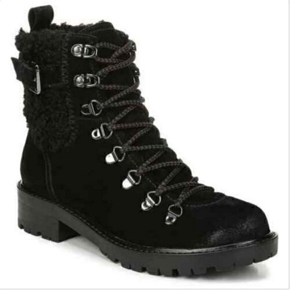 Sam Edelman Tenlee Black Faux Shearling Boots